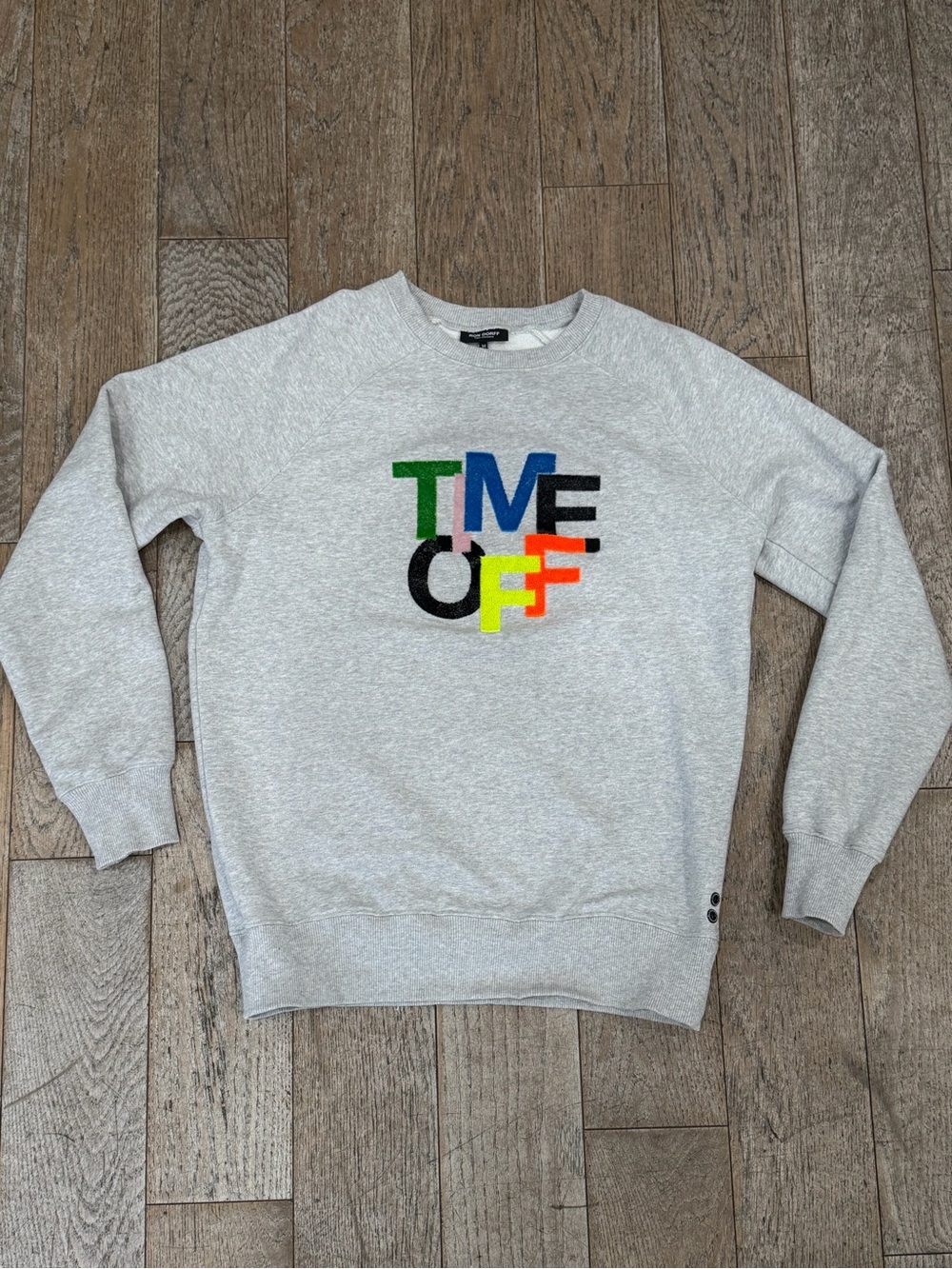 Ron Dorff Stockholm "Time Off" Multi-Color Logo Sweatshirt - Rare Sz Medium